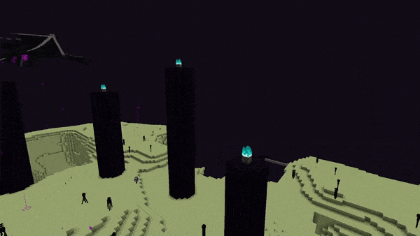 Enderdrachen-Kampf in Minecraft
